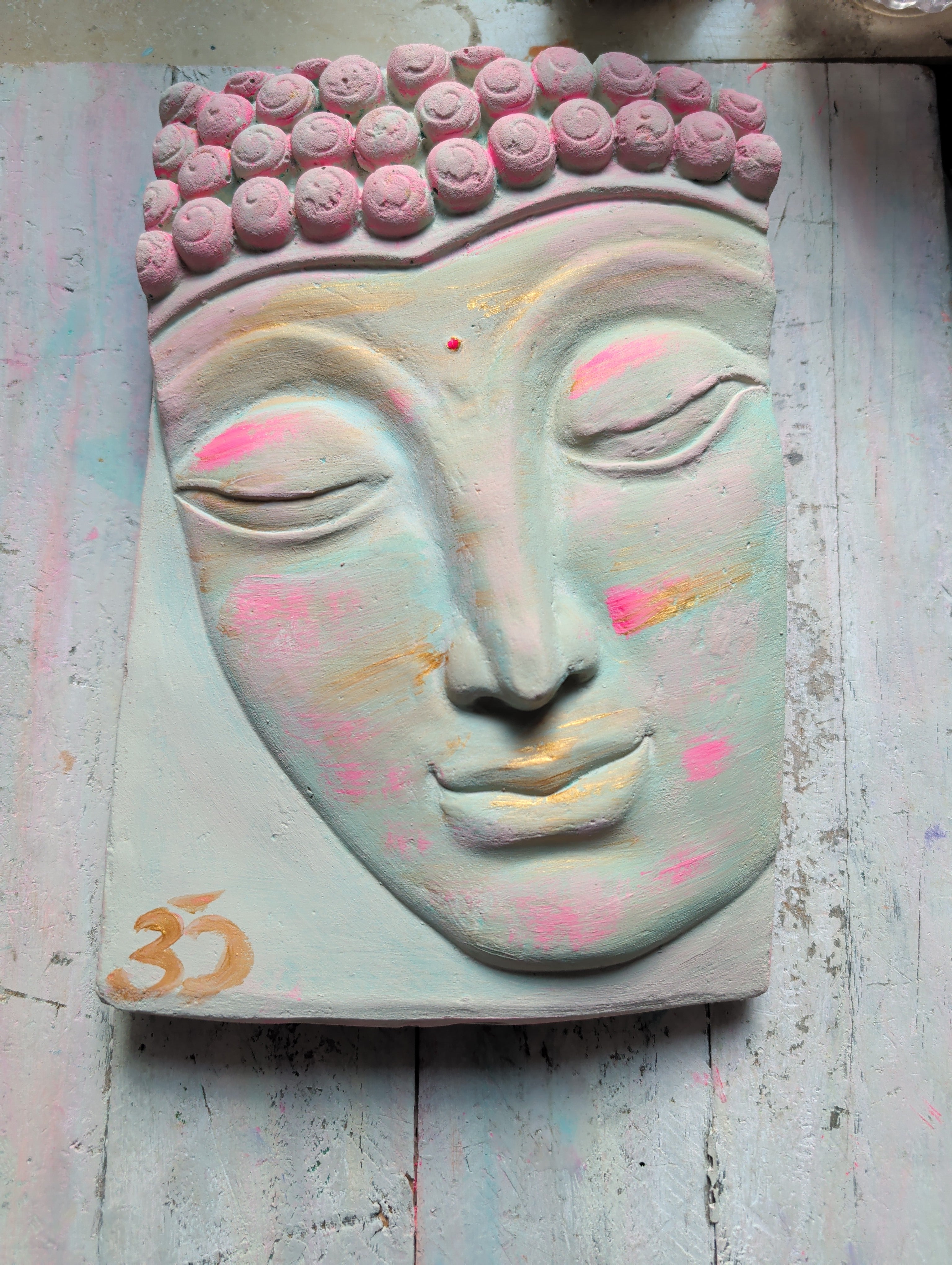 Buddha Bild Relief für die Wand Trrasse Haus und Garten Yoga  ANILUAP