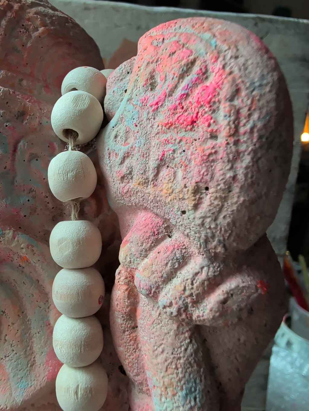 Ganesha Steinfigur | Individuell in Wunschfarbe bemalt | ANILUAP