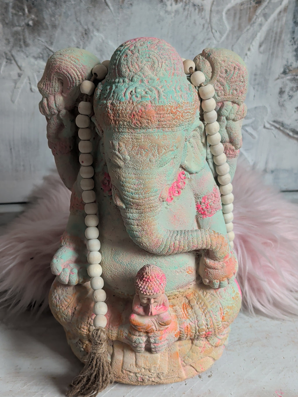 Ganesha Steinfigur | Individuell in Wunschfarbe bemalt | ANILUAP
