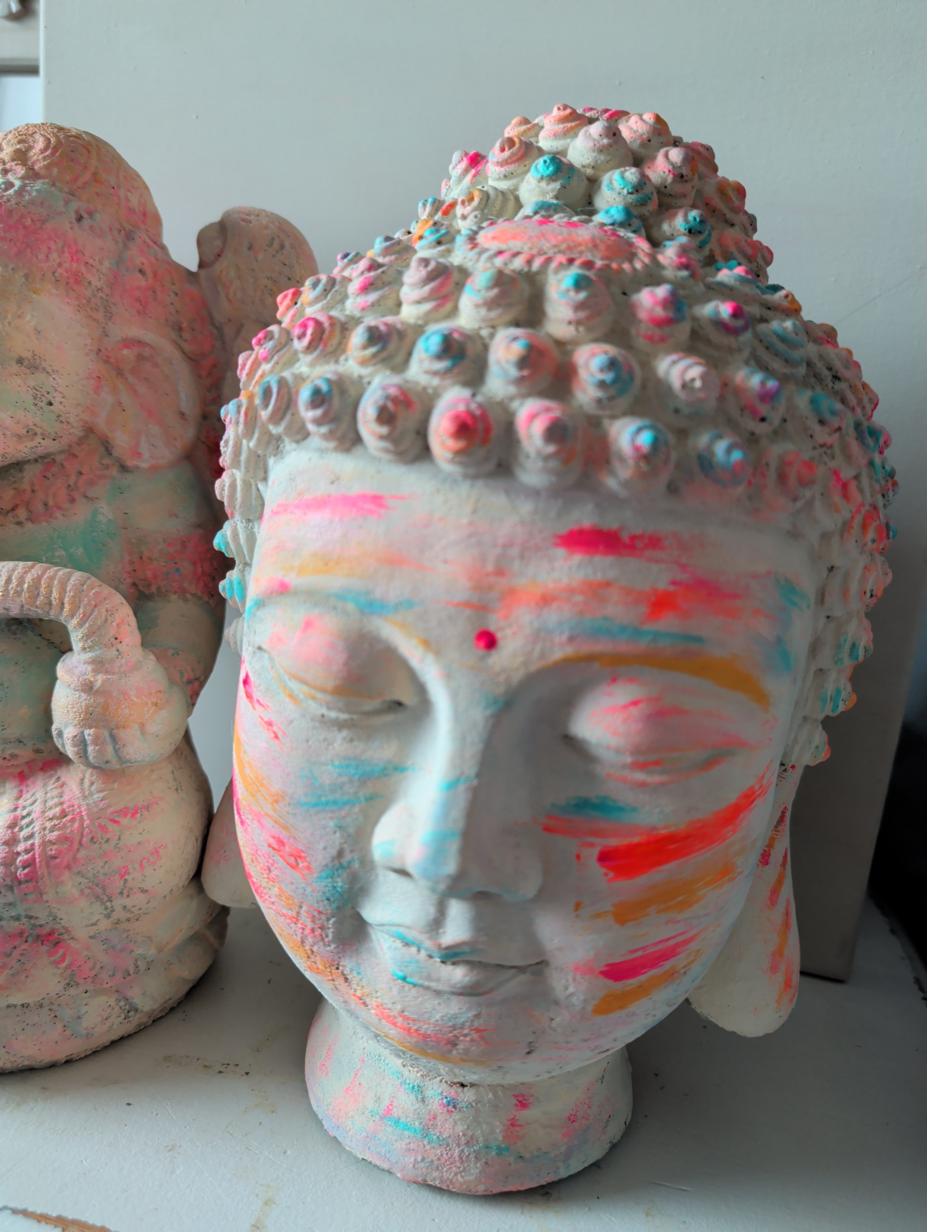 Buddha-Kopf XXL in Wunschfarbe