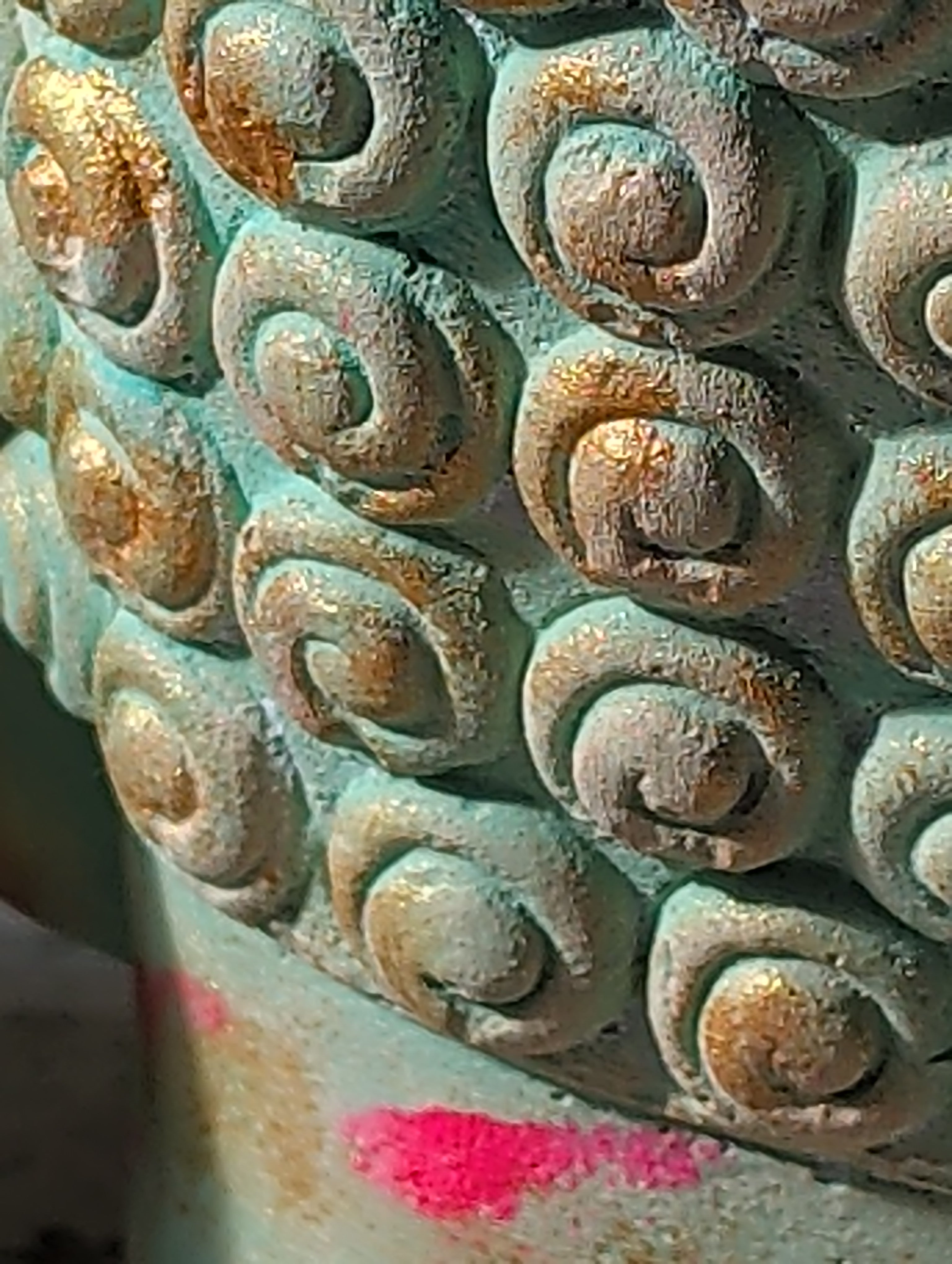 Buddha Kopf Mint Gold Detailansicht ANILUAP