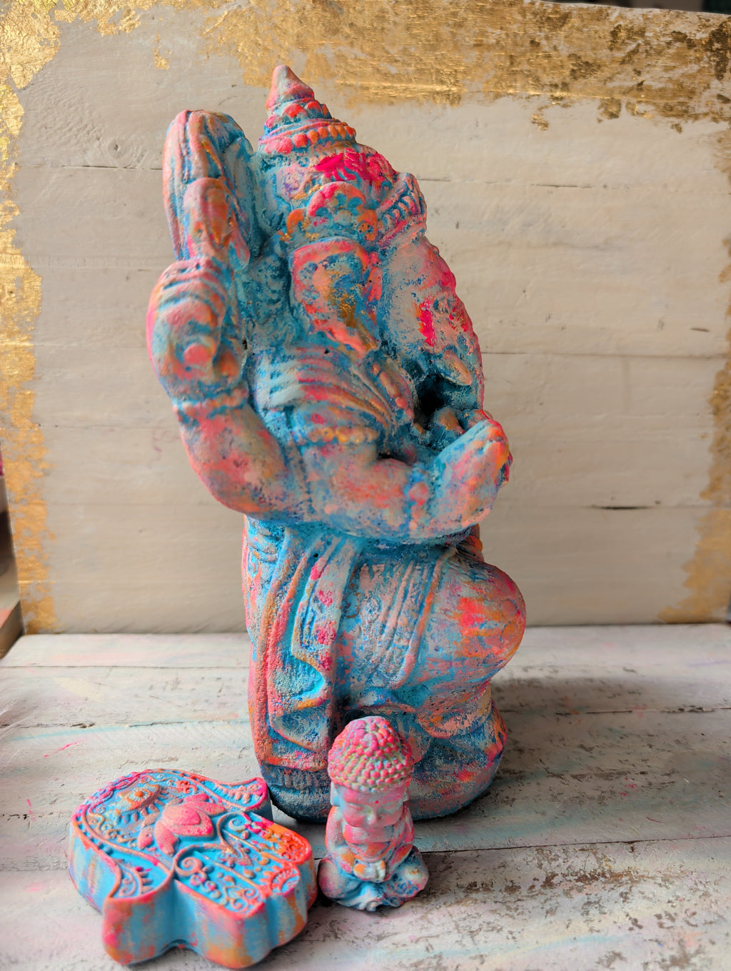 Ganesha Set für Altar und Yoga Seitenansicht von ANILUAP