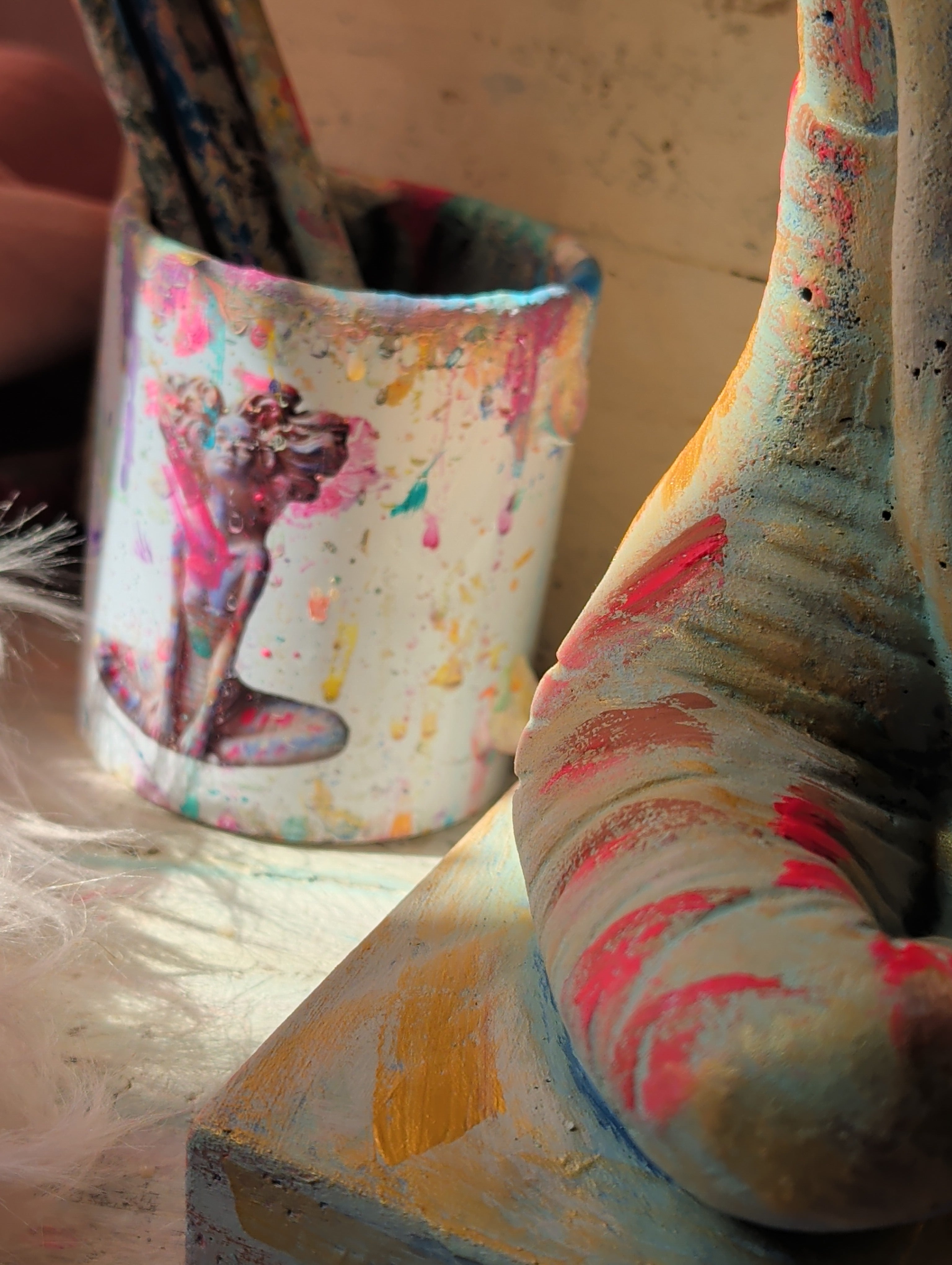 Yogini Steinfigur mit Yogini Tasse spirituelle Geschenkidee für Yoga und Meditation von ANILUAP 