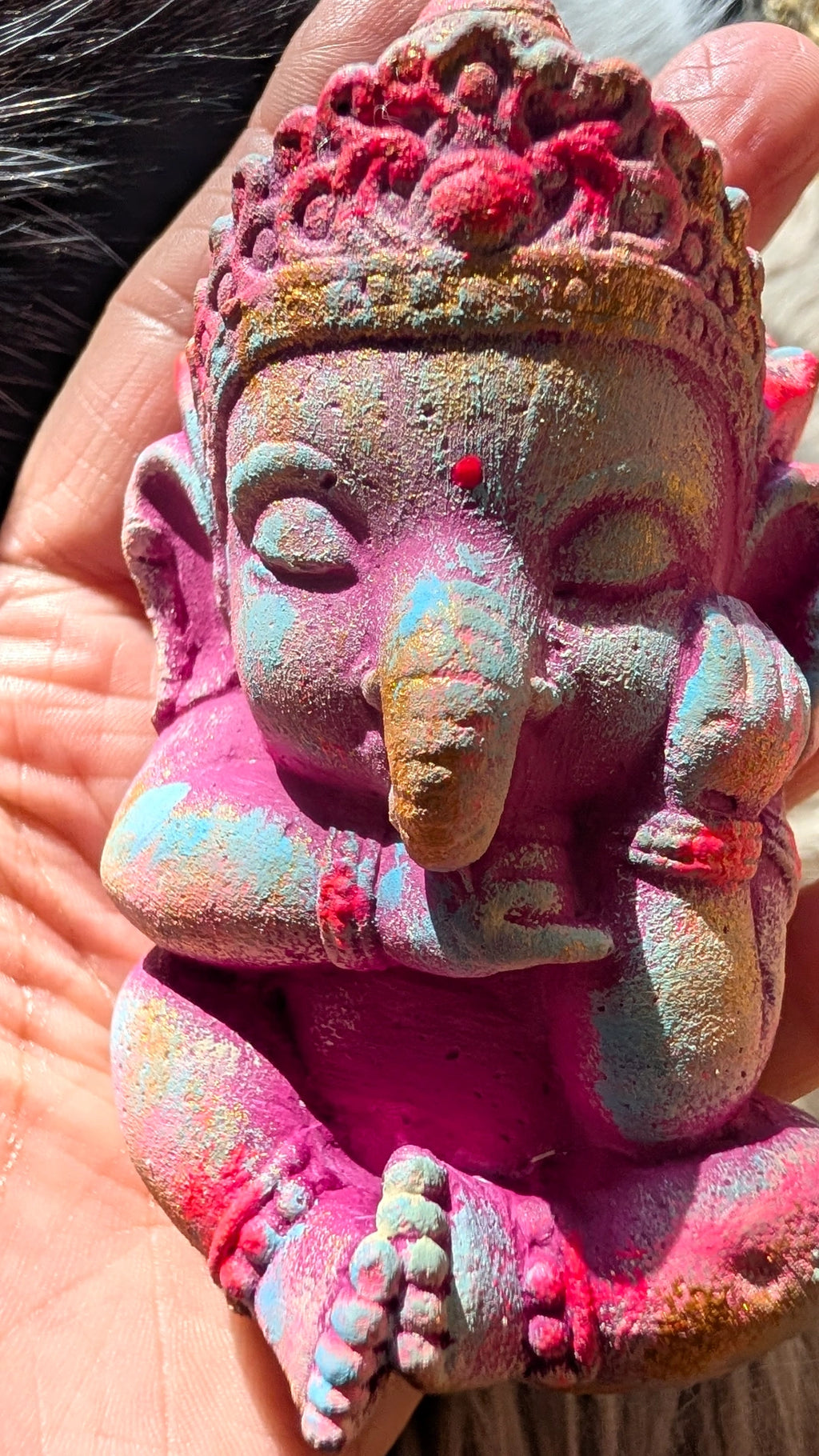 Ganesha Figur Unikat Pink - Sacred Space Altar ANILUAP Drop