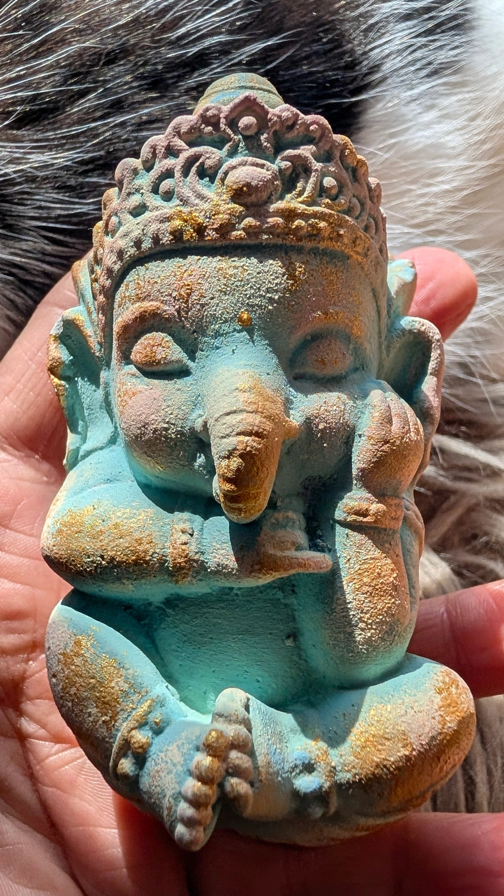 Ganesha Altarfigur  Unikat - energetisch aufgeladen - ANILUAP Steinguss