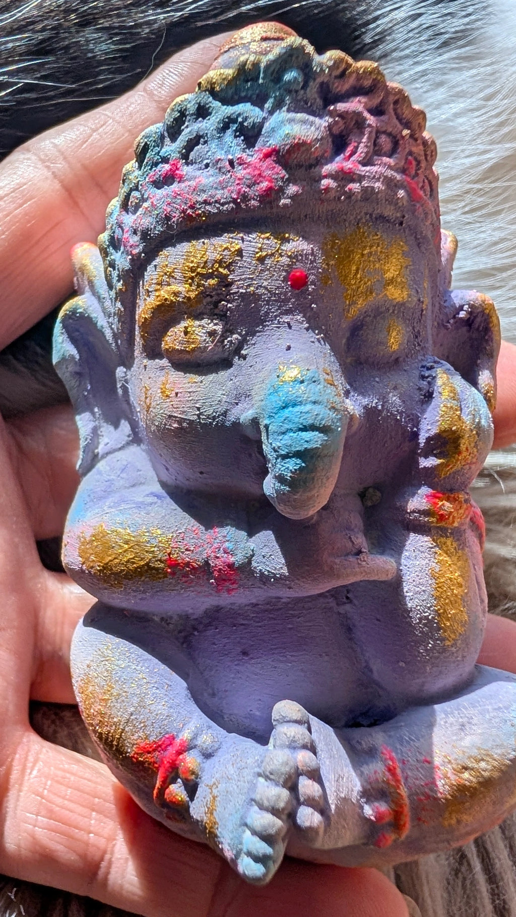 Ganeshalein by ANILUAP - handgefertigt - lila - Altarfigur - ANILUAP