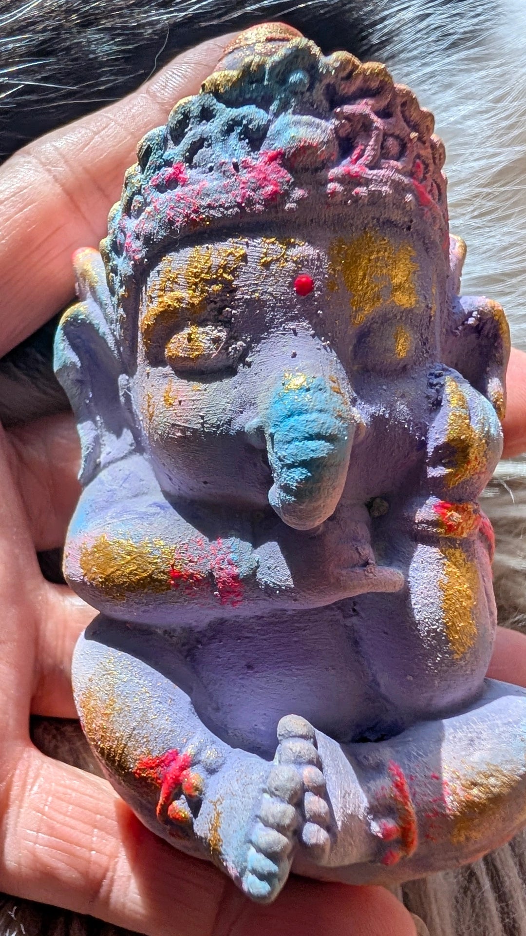 Ganeshalein by ANILUAP - handgefertigt - lila - Altarfigur - ANILUAP