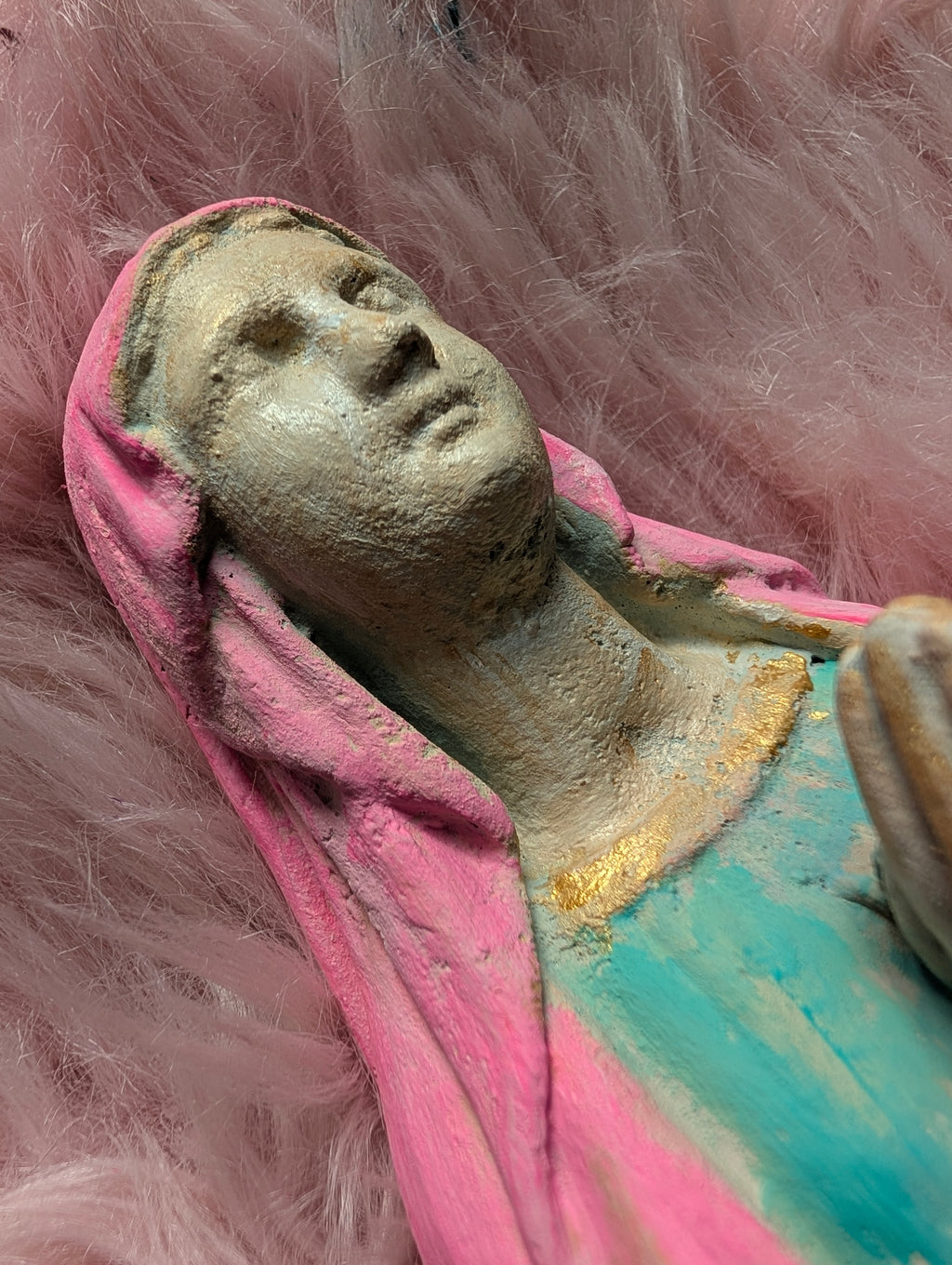 Spirituelle Marien Statue handbemalt