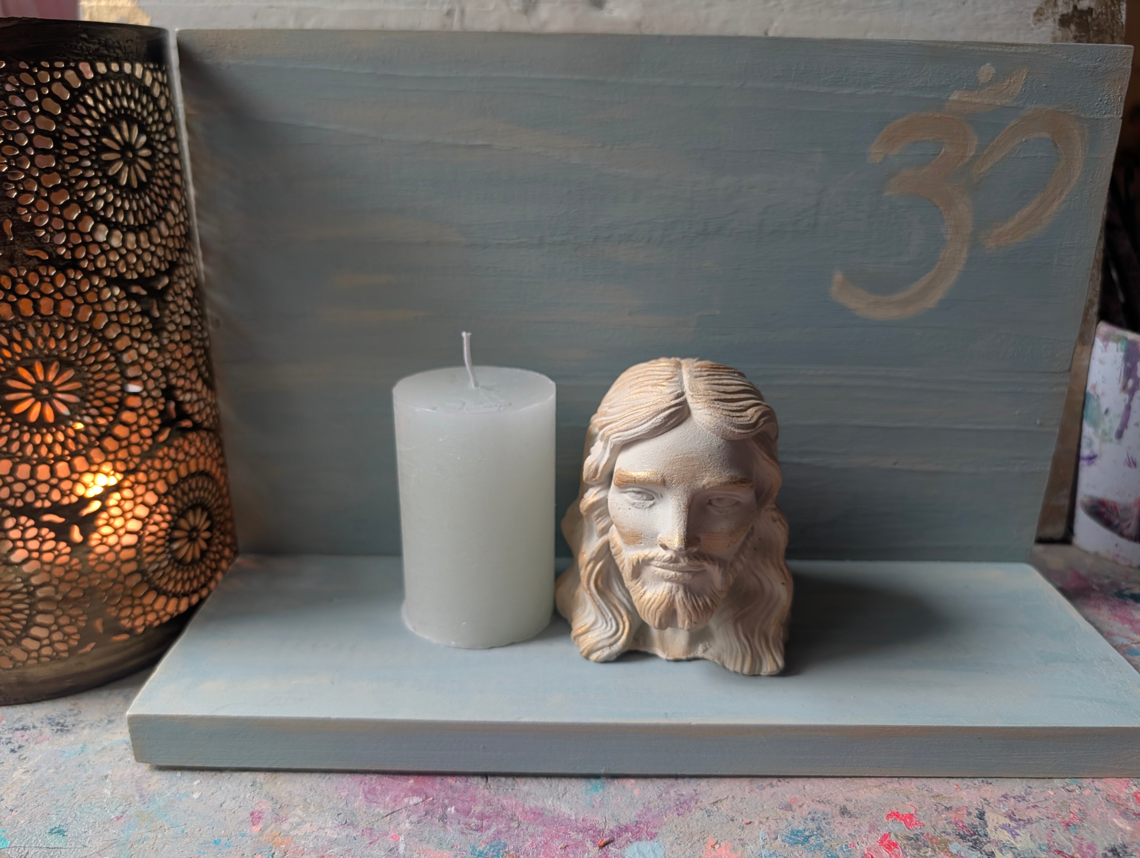 Jesus Altar Board handgefertigt Unikat für spirituelle Räume ANILUAP
