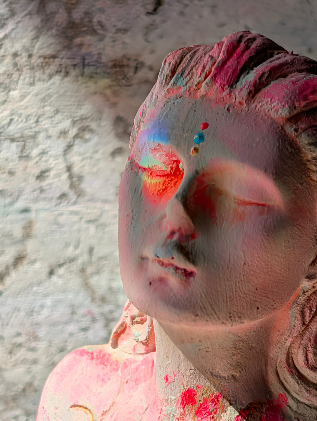 Göttin der Heilung handgefertigte Steinfigur bemalt für Altar Spirituelle Kunst  ANILUAP 