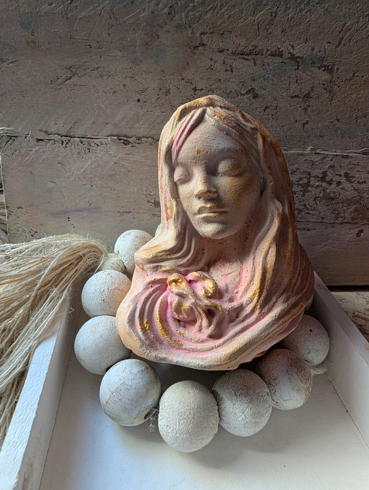 Maria Magdalena Altarfigur – Handgefertigte Steinguss Büste 10 cm | ANILUAP