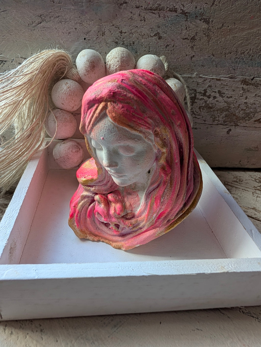 Maria Magdalena Altarfigur – Handgefertigte Steinguss Büste 10 cm | ANILUAP
