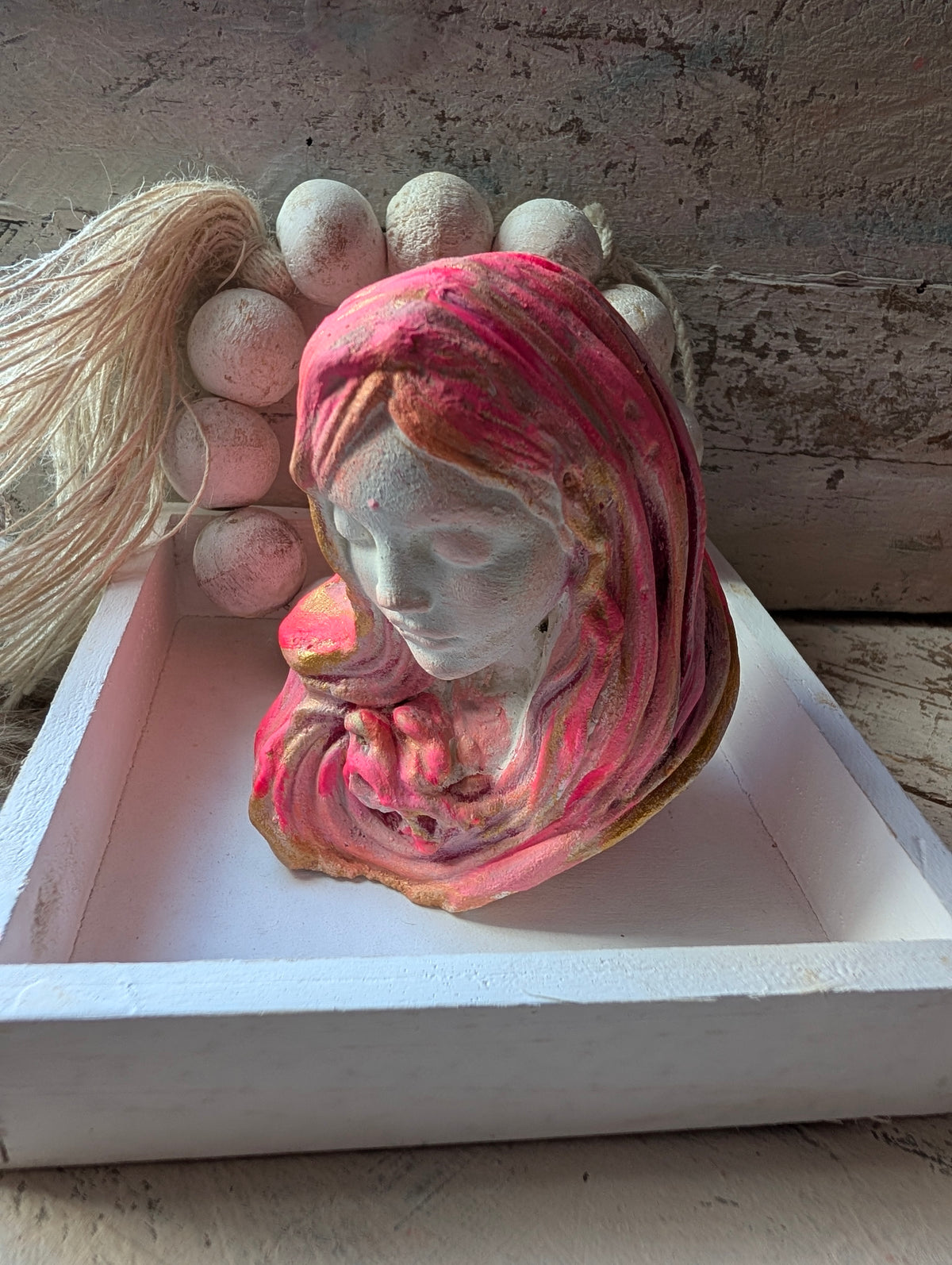 Maria Magdalena Altarfigur – Handgefertigte Steinguss Büste 10 cm | ANILUAP