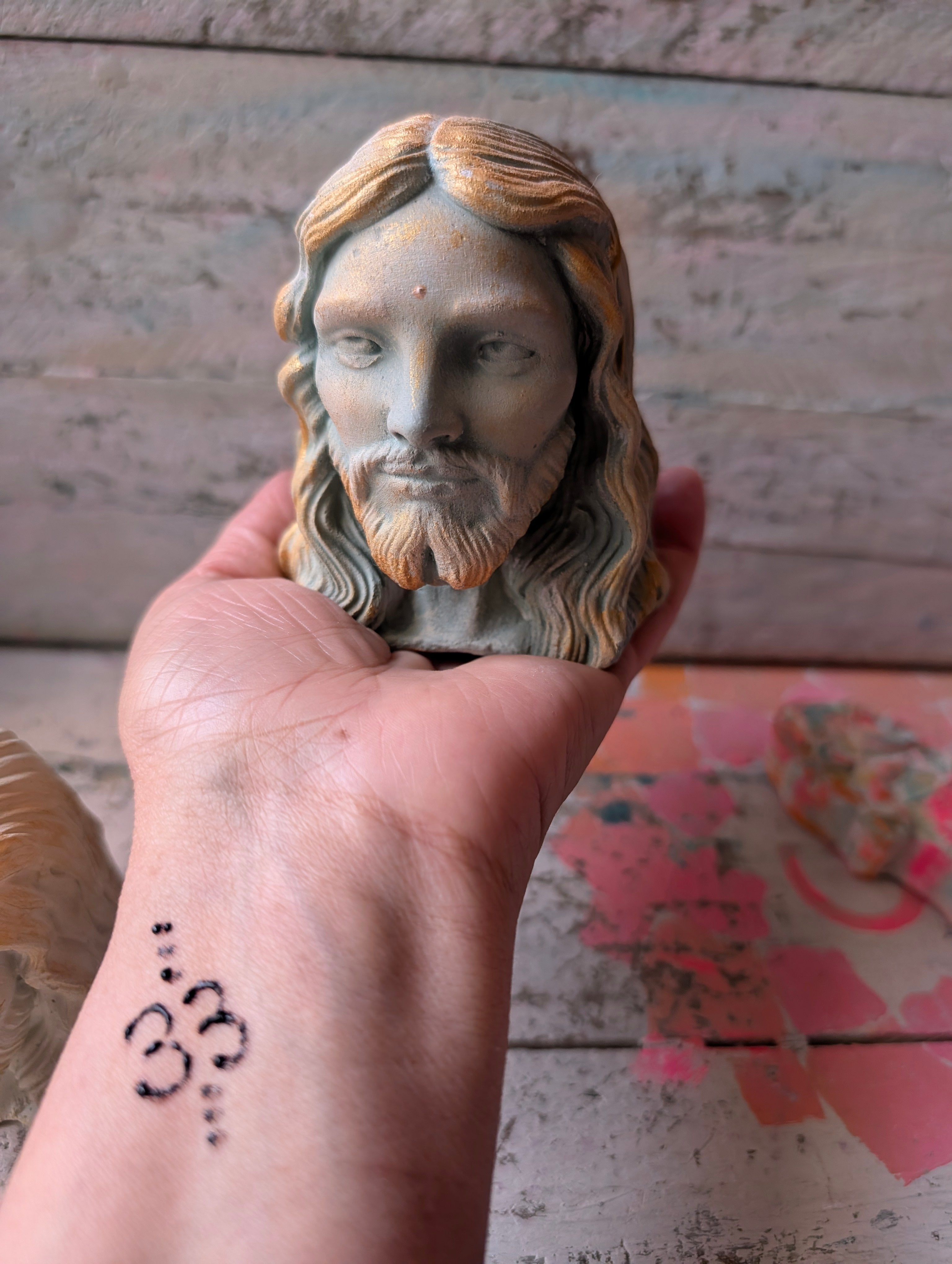 Jesus Altar Büste handgefertigt und handbemalt ANILUAP