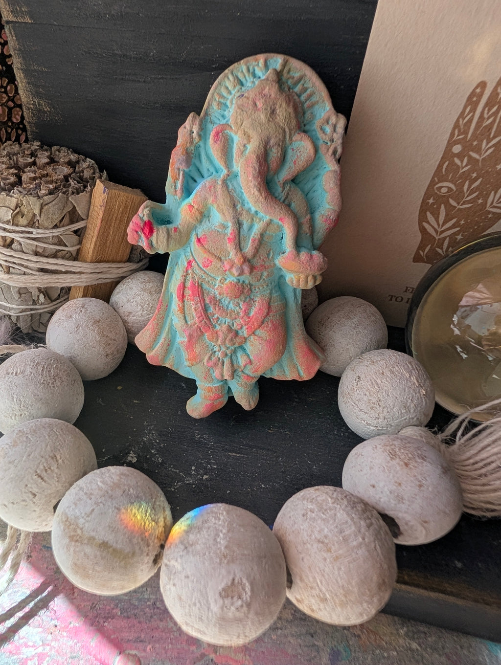 Ganesha Altarstein türkis für Yoga Altar ANILUAP