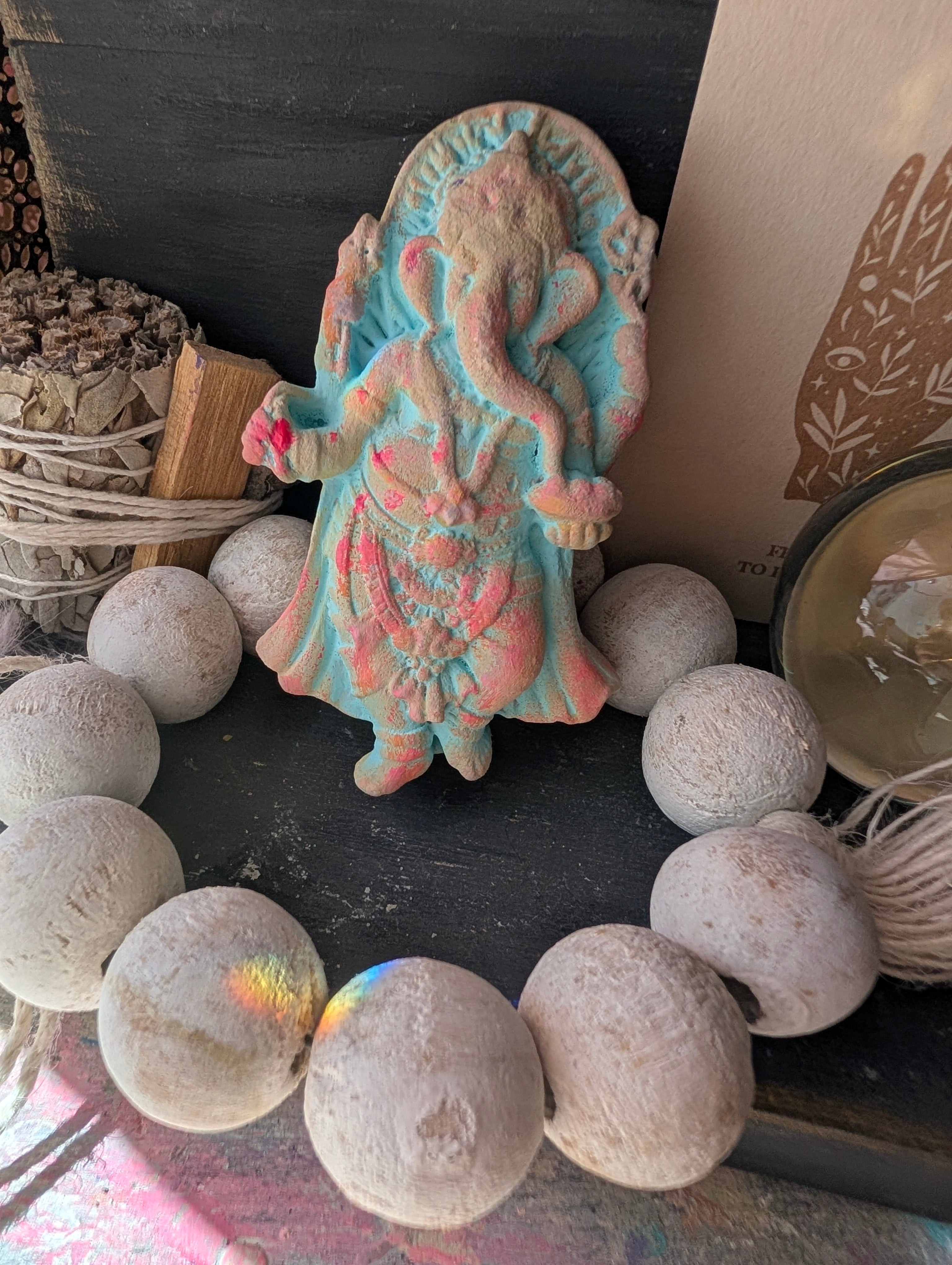 Ganesha Altarstein türkis für Yoga Altar ANILUAP