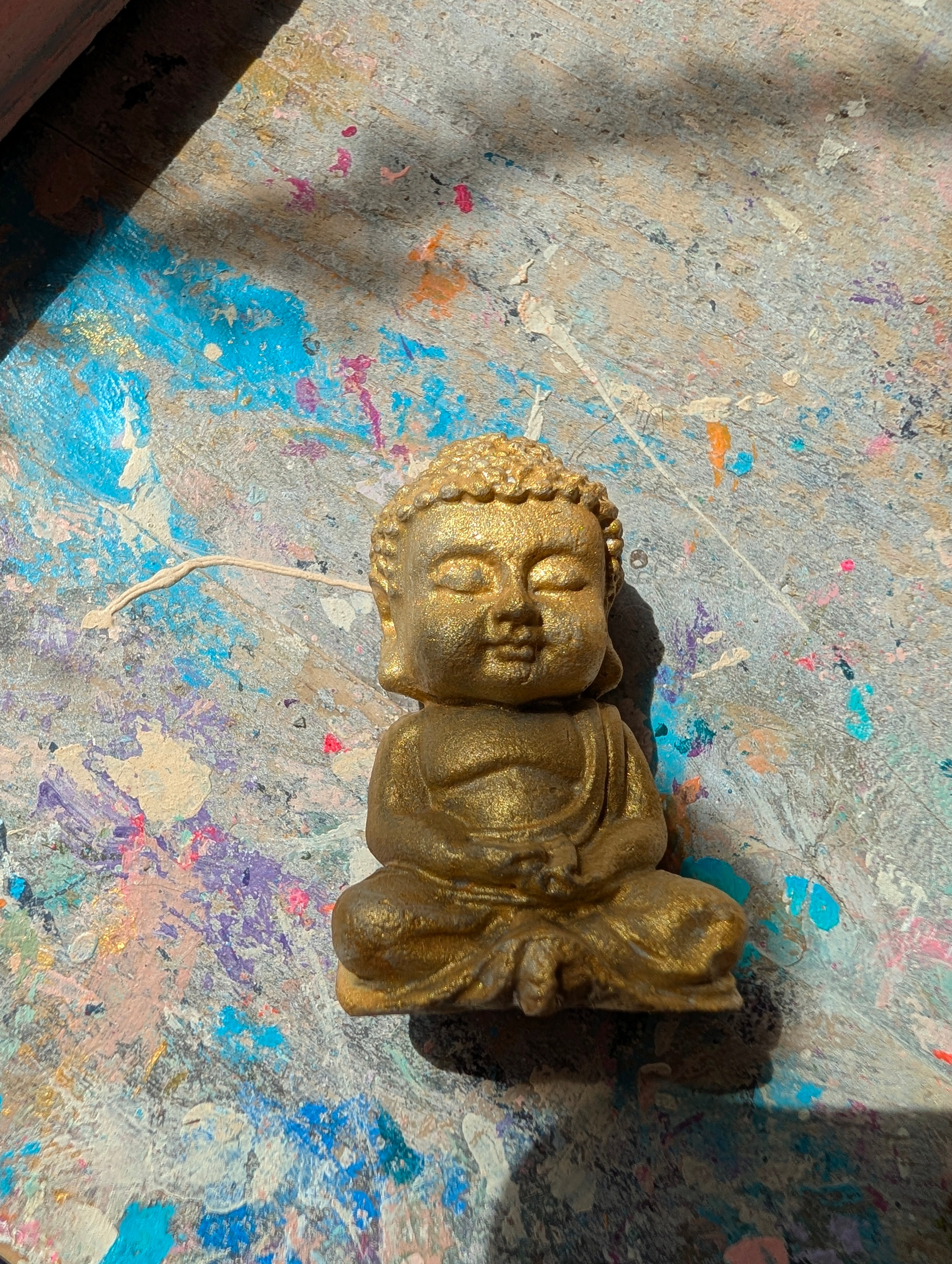 Buddha Figur handgefertigt Gold ANILUAP