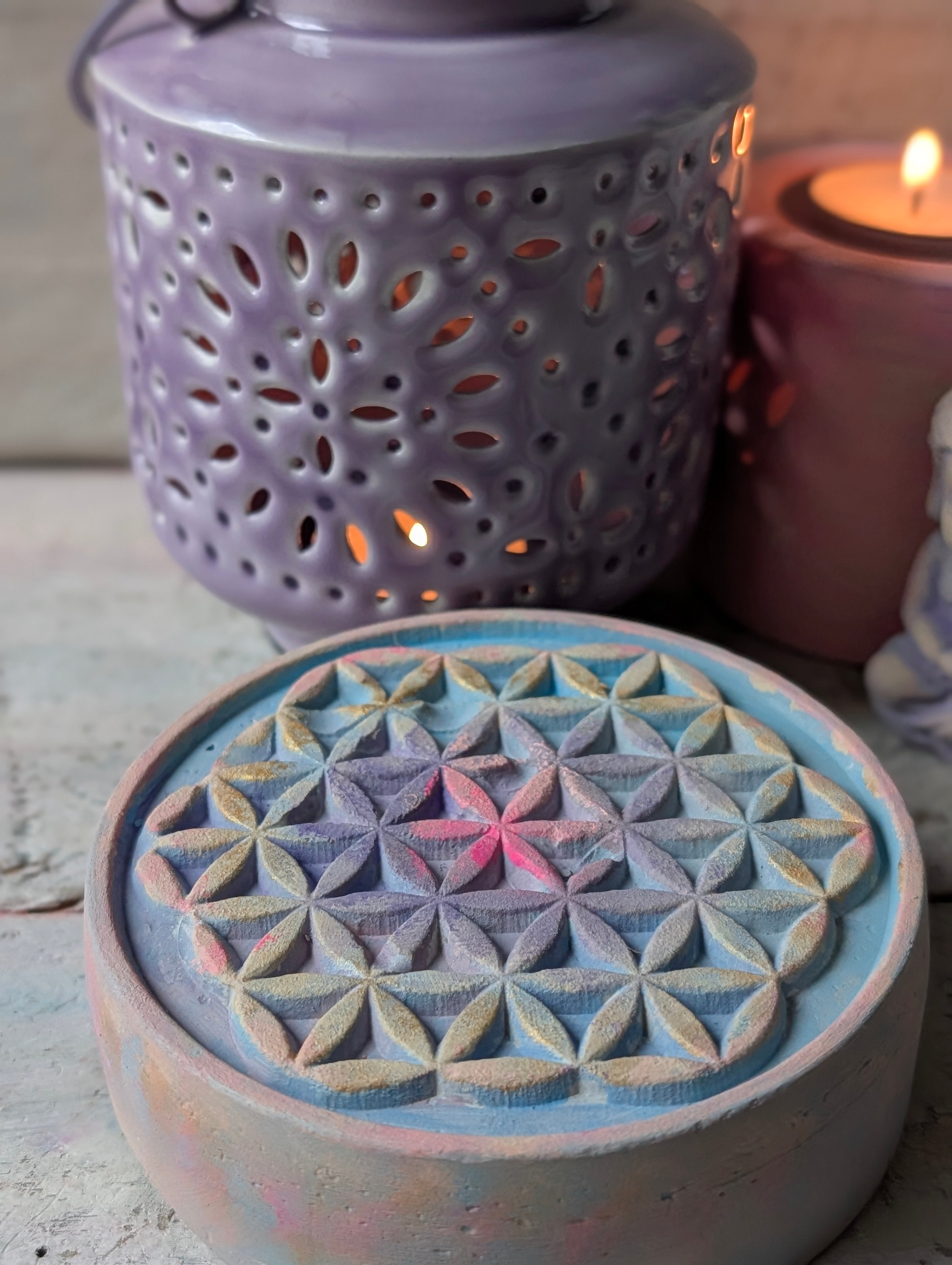 Blume des Lebens Stein für dein Zuhause ANILUAP