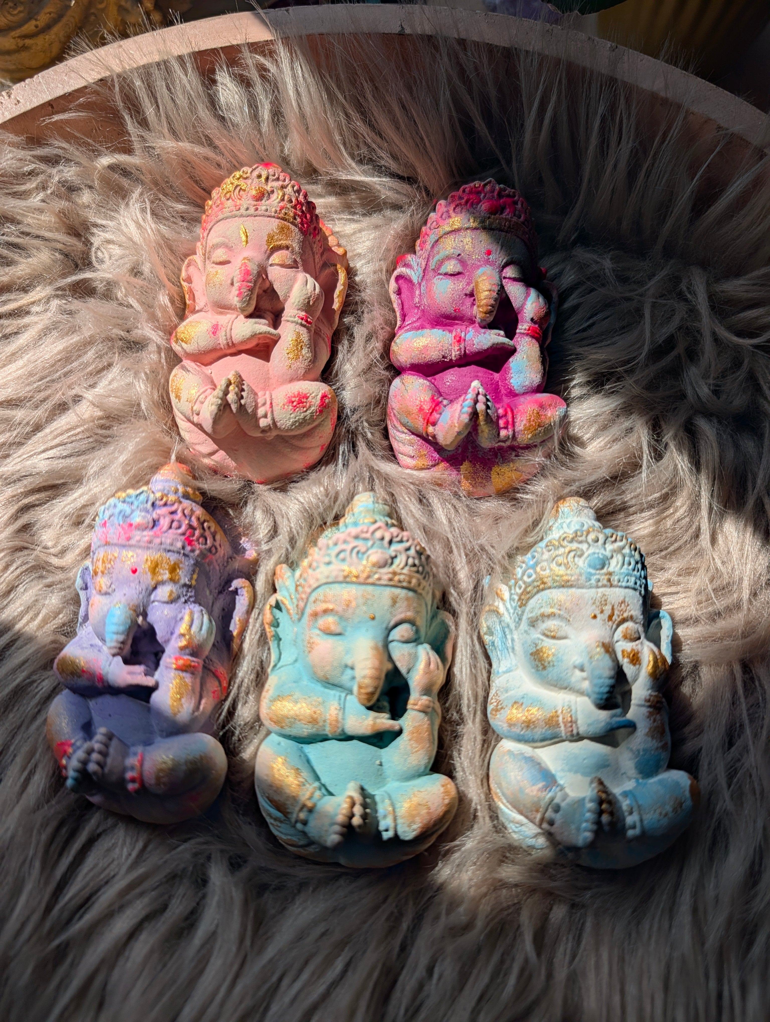 Handgefertigtes Ganeshalein Unikat ANILUAP Steinguss - Neumond Edition 2026