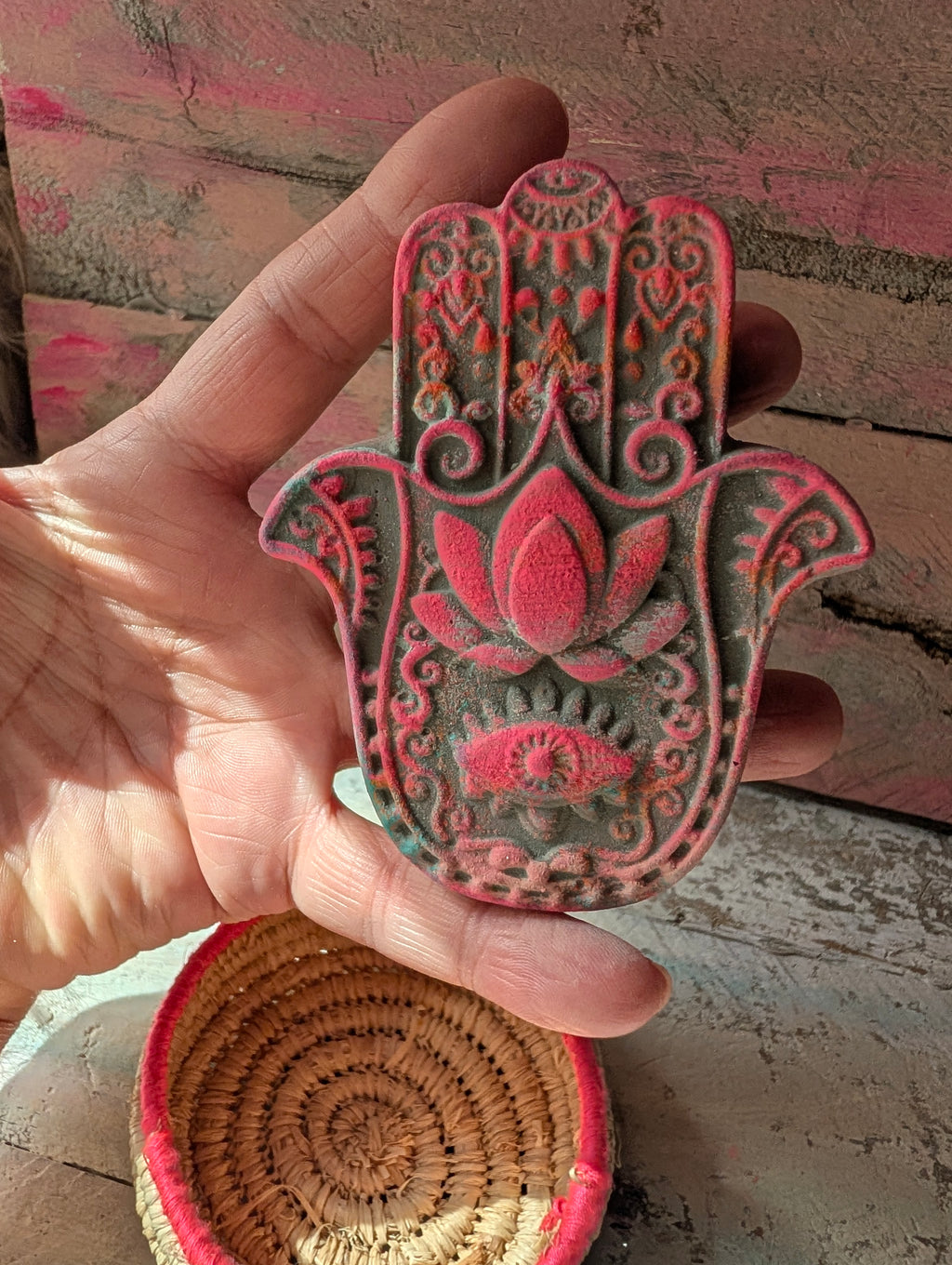 Hamsa Hand hangefertigt bunt ANILUAP
