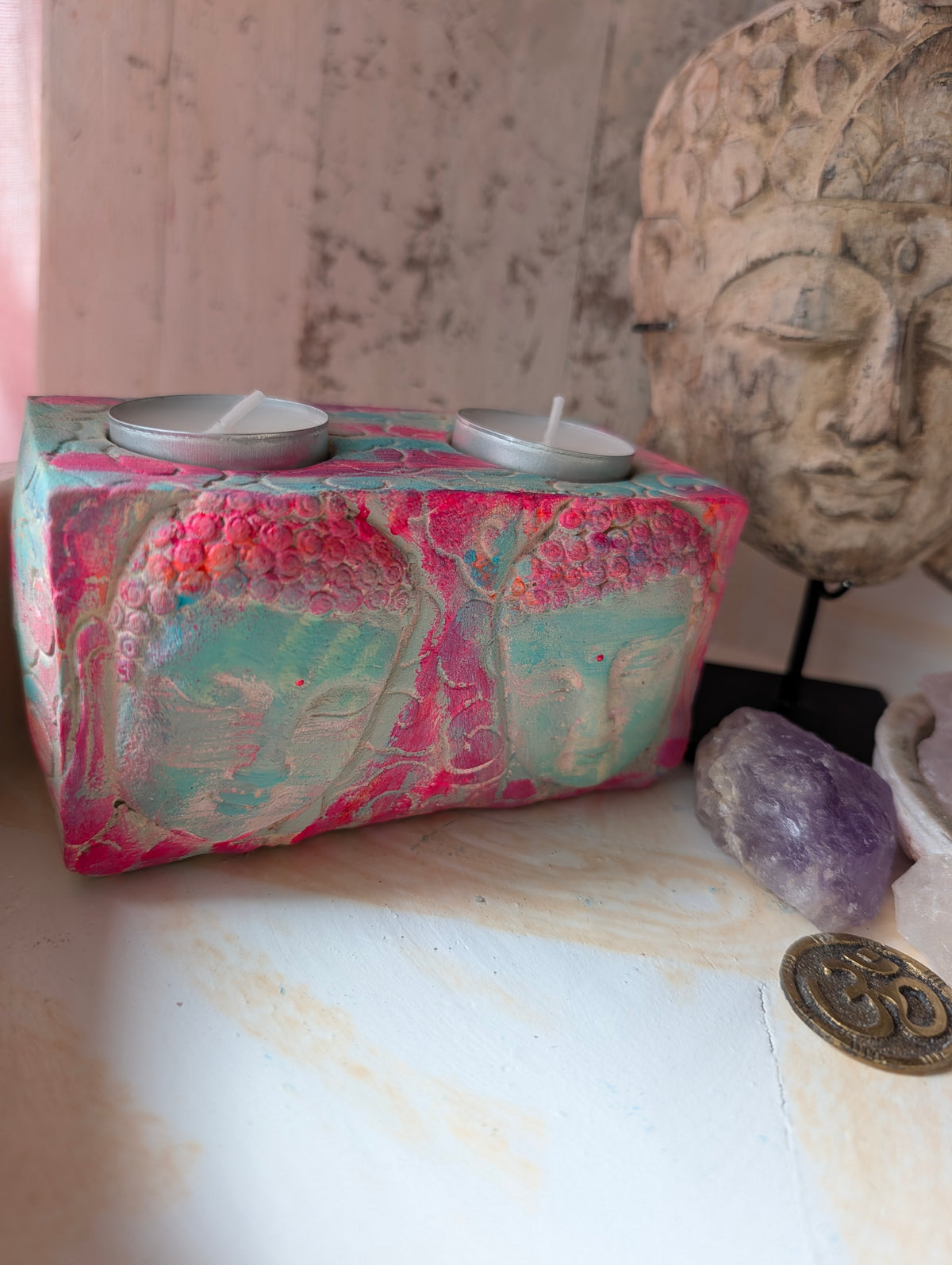 Buddha Teelicht türkis ANILUAP
