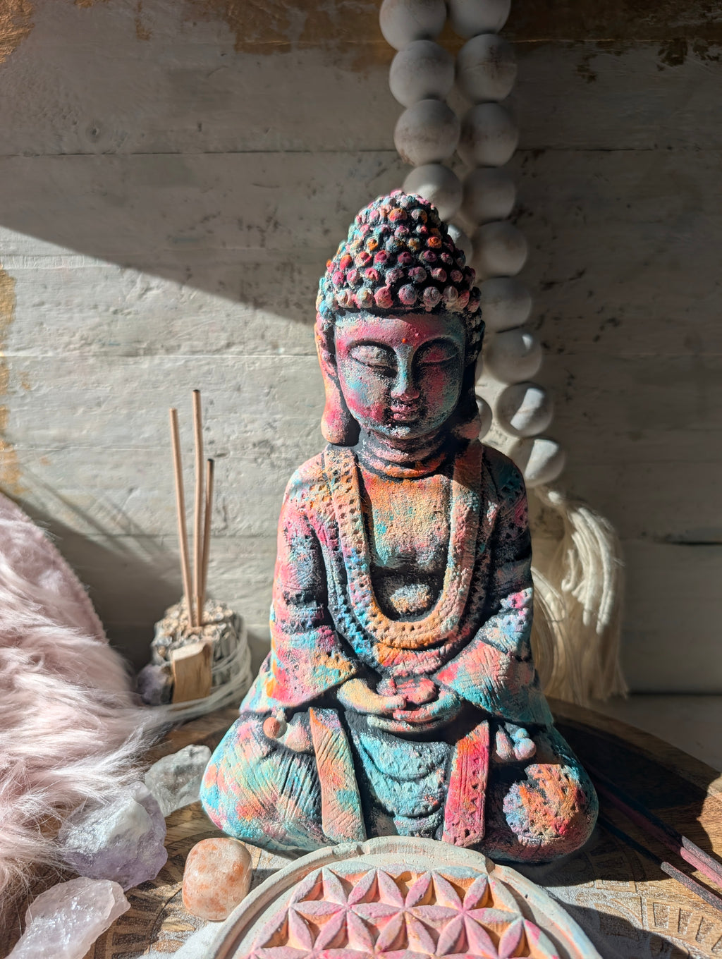 Buddha-Figur bunt – handbemaltes Unikat | ANILUAP