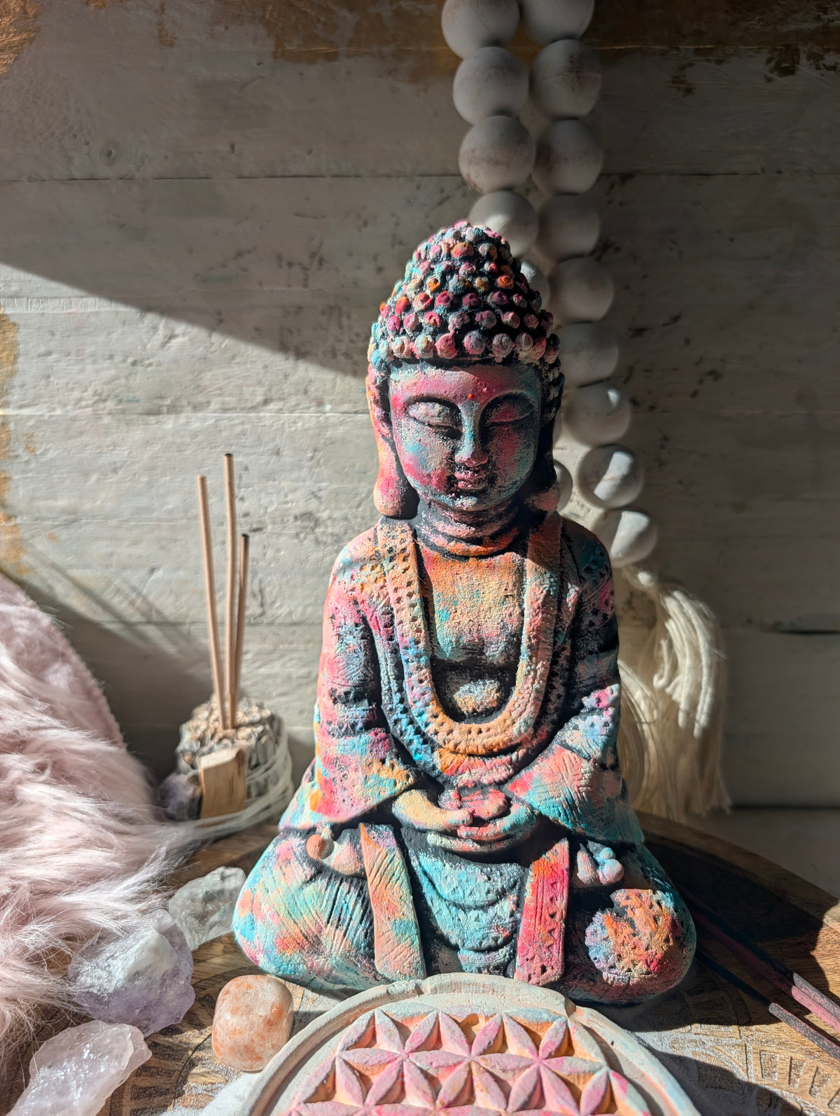 Buddha-Figur bunt – handbemaltes Unikat | ANILUAP