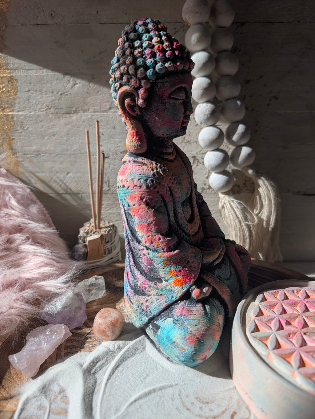 Buddha-Figur bunt – handbemaltes Unikat | ANILUAP