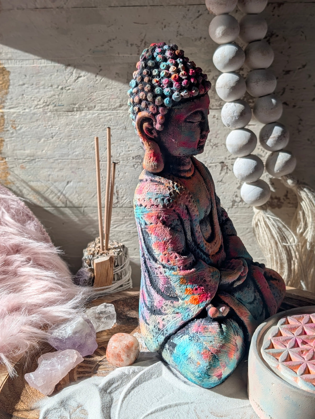 Buddha-Figur bunt – handbemaltes Unikat | ANILUAP