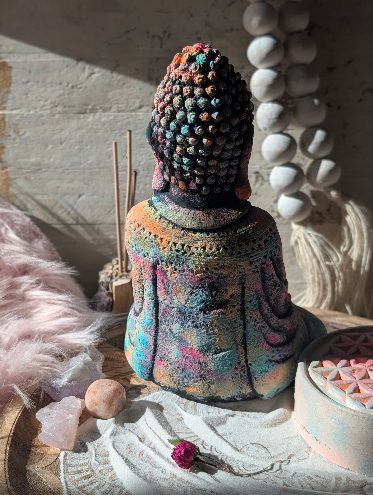 Buddha-Figur bunt – handbemaltes Unikat | ANILUAP