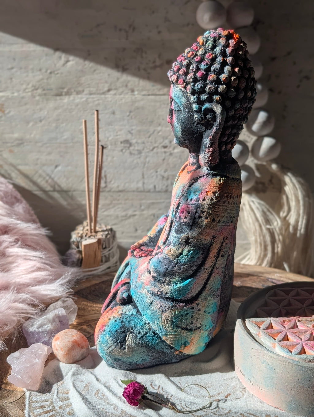 Buddha-Figur bunt – handbemaltes Unikat | ANILUAP