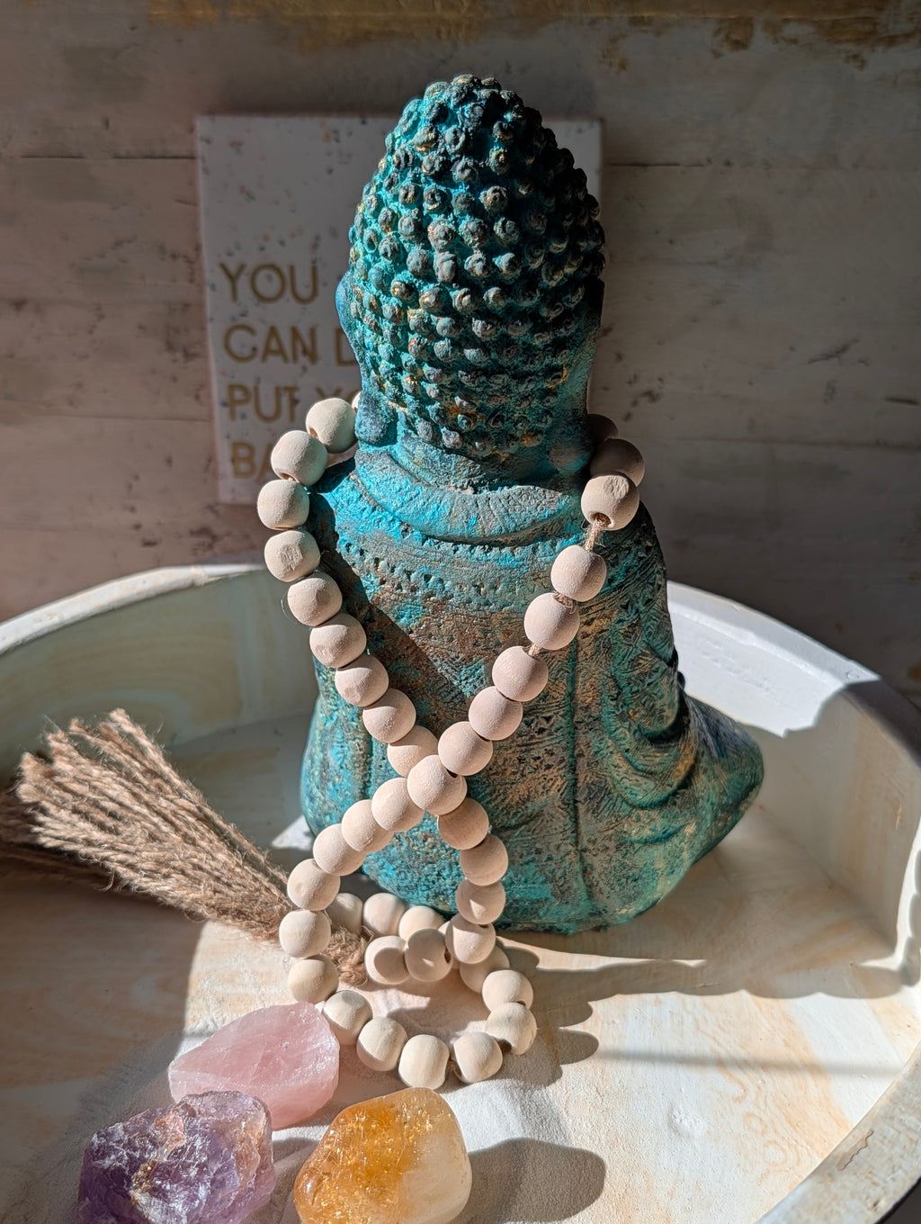Buddha-Figur Vintage Türkis – handbemaltes Unikat | ANILUAP