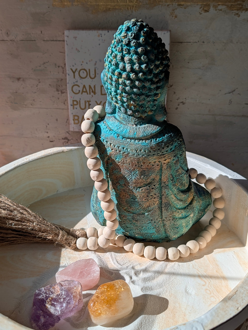 Buddha-Figur Vintage Türkis – handbemaltes Unikat | ANILUAP