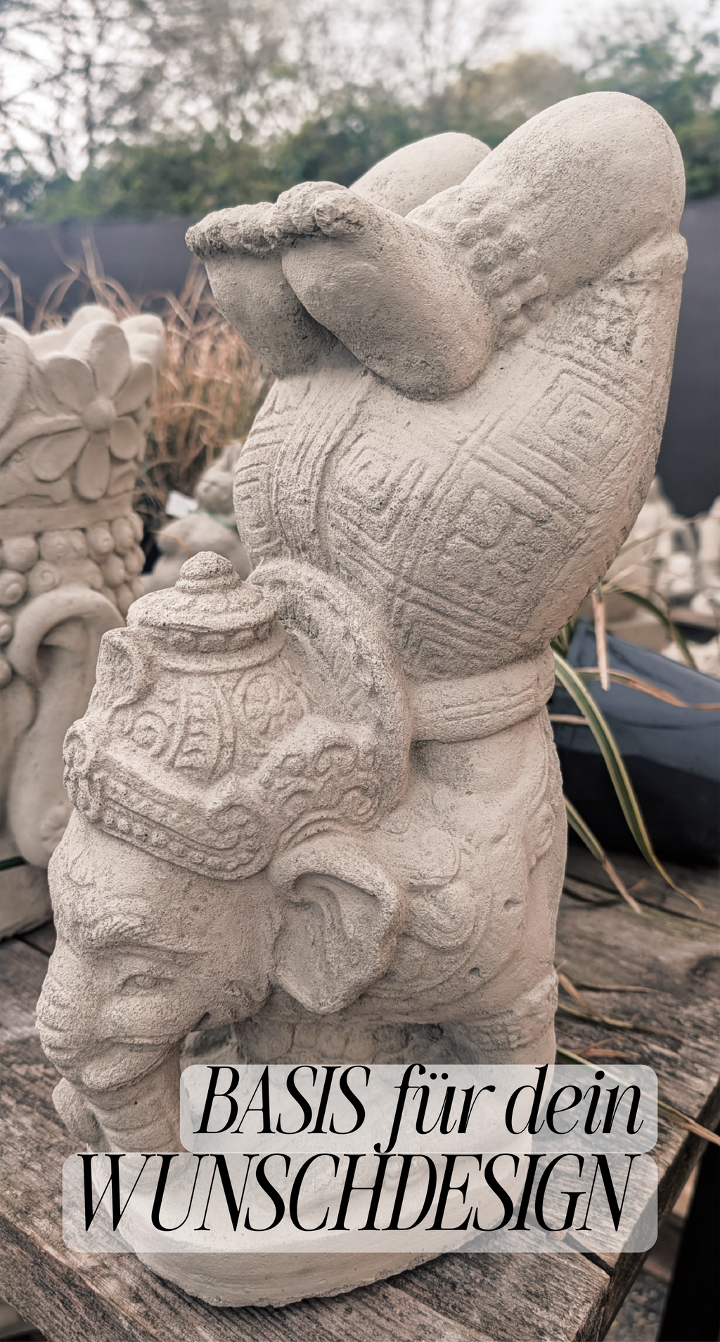 Handstand Ganesha Figur massiv in deiner Lieblingsfrabe bemalt ANILUAP