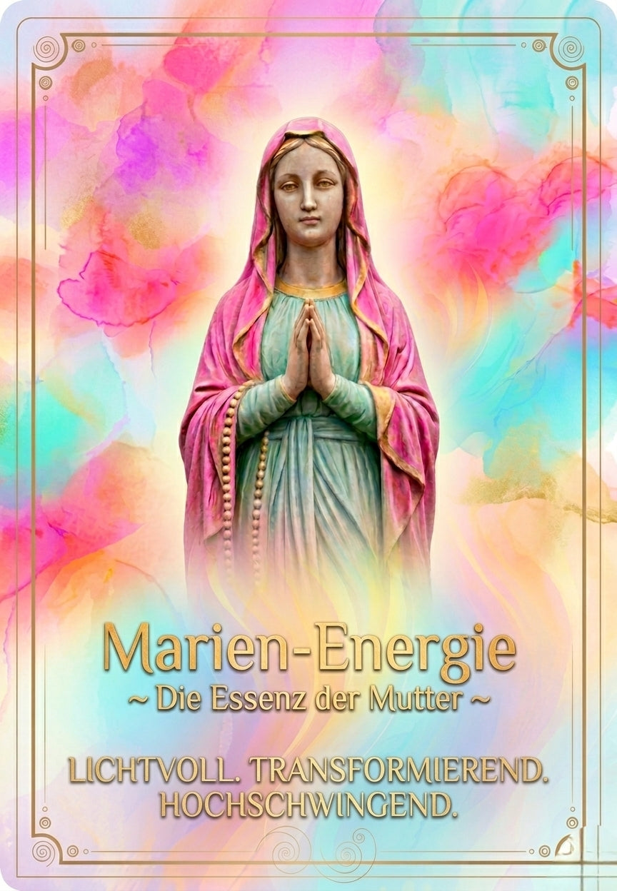 Spirituelle Karte Marienenergie Essenz der Mutter Glaube an Wunder ANILUAP Steinfiguren