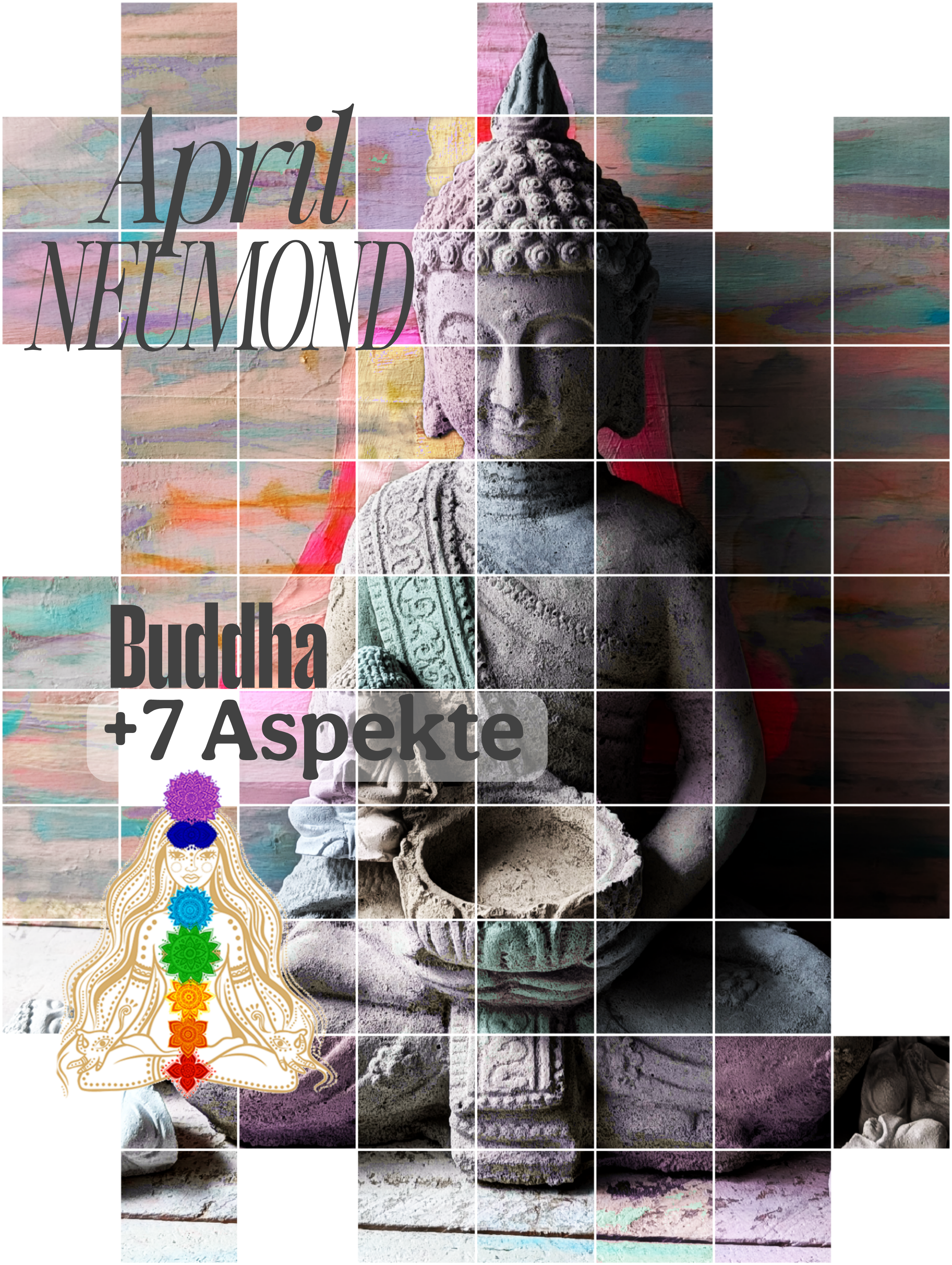 Chakra Neumond Buddha Set | 7 Aspekte des Seins | Ritual-Set | ANILUAP