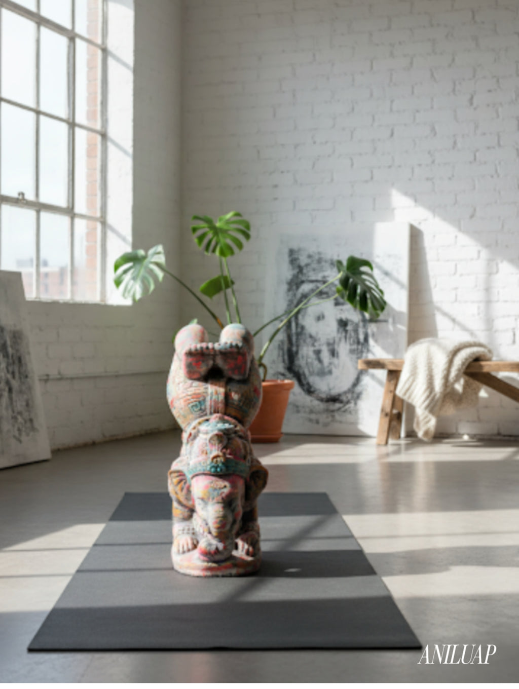 Handstand Ganesha – Exklusive Auftragsarbeit in Wunschfarben | ANILUAP