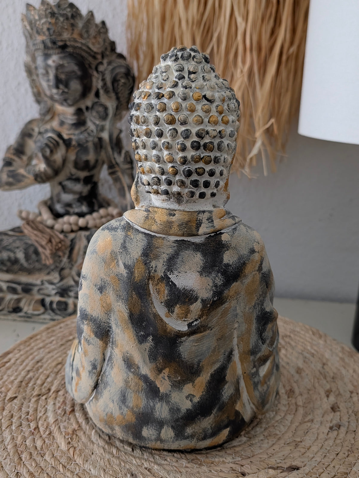 Buddha Lotus Rückenansicht Antik Finish ANILUAP
