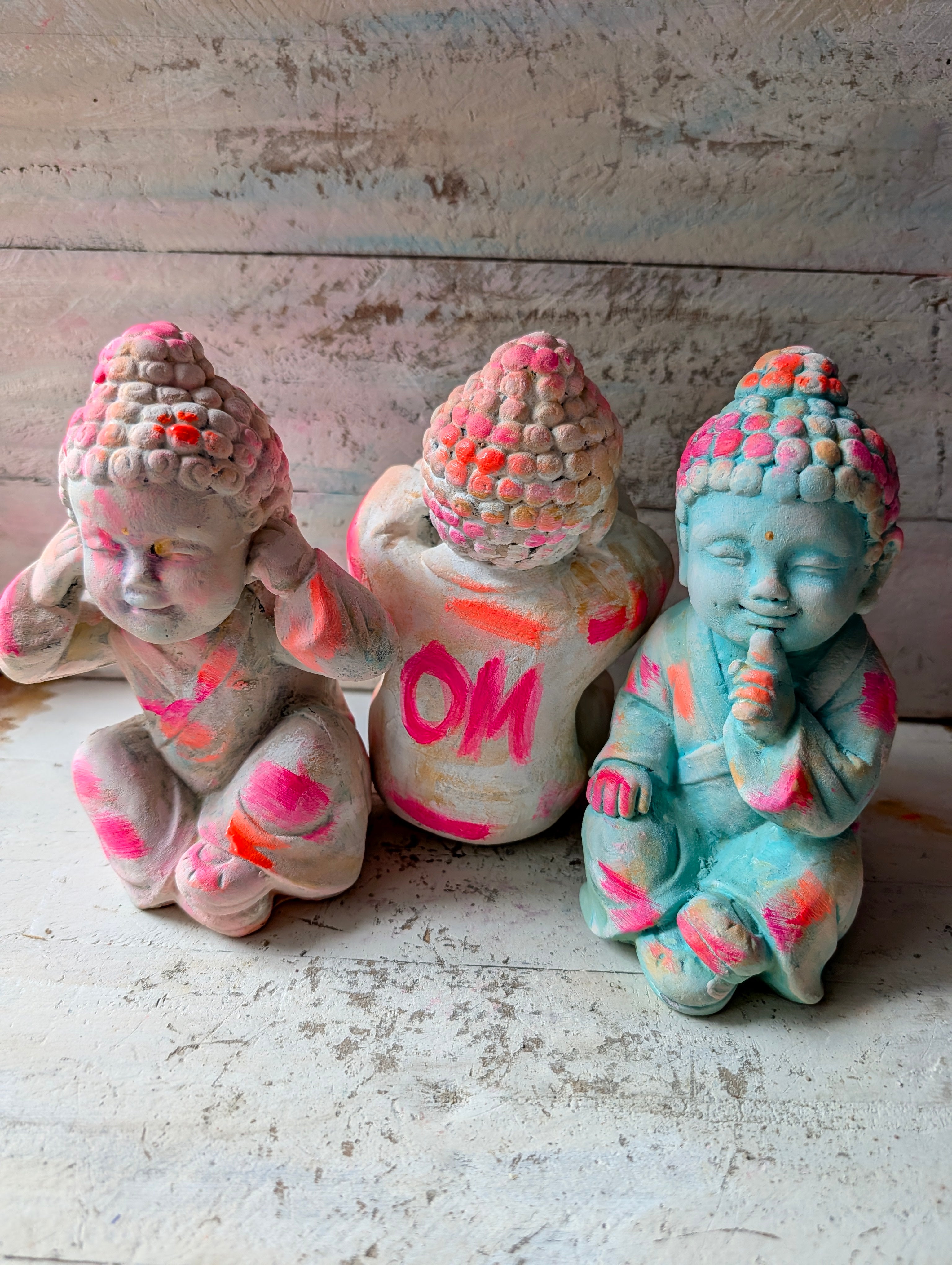 Buddha Set Nichts Hören Nichts Sehen Nichts Sagen Steinguss ANILUAP